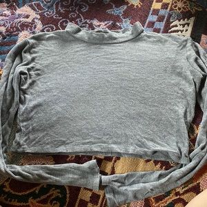 Grey cropped turtle neck